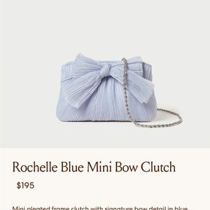 Loeffler Randall Rochelle blue mini bow clutch